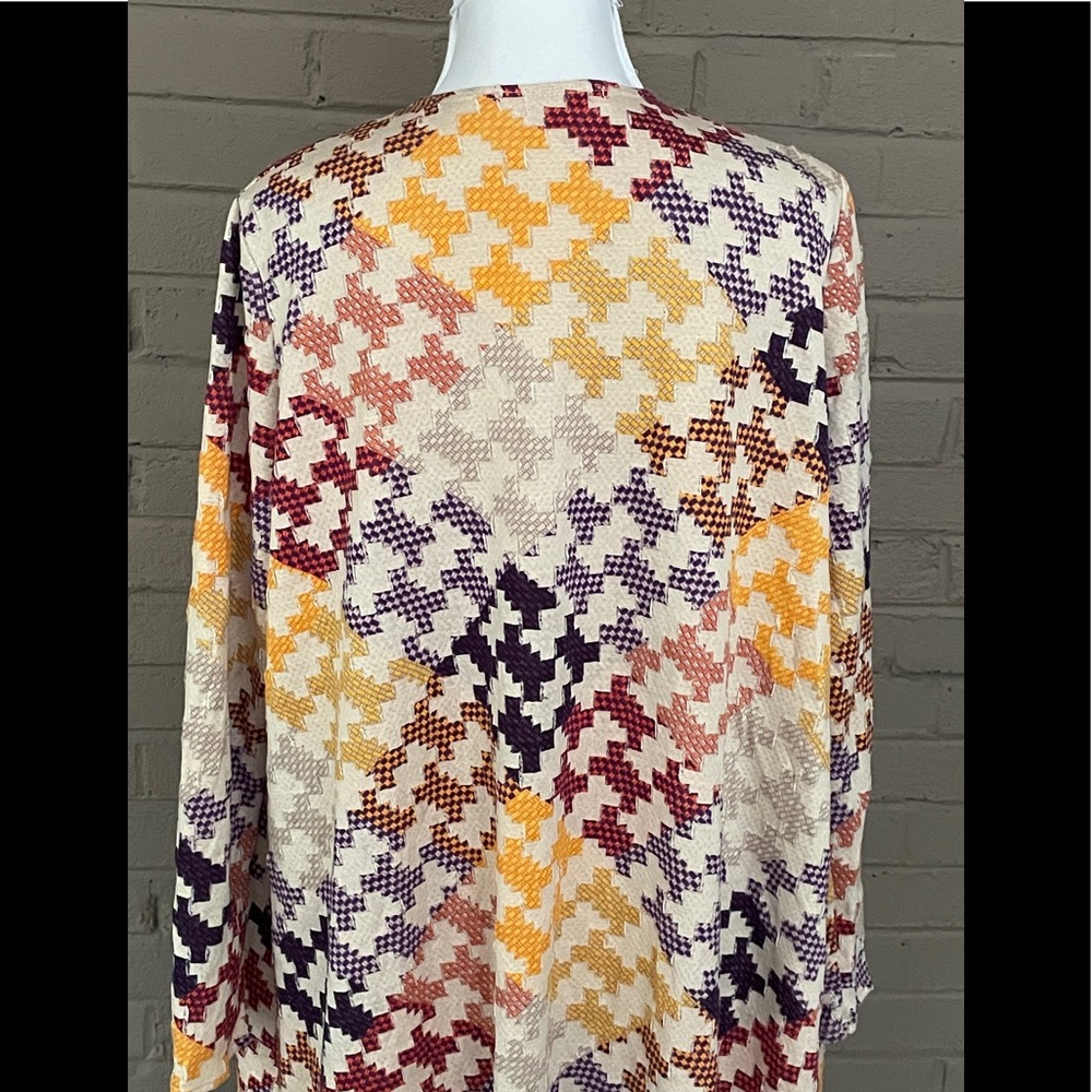 Lula Roe Open Front Modern Patchwork Duster L - image 8